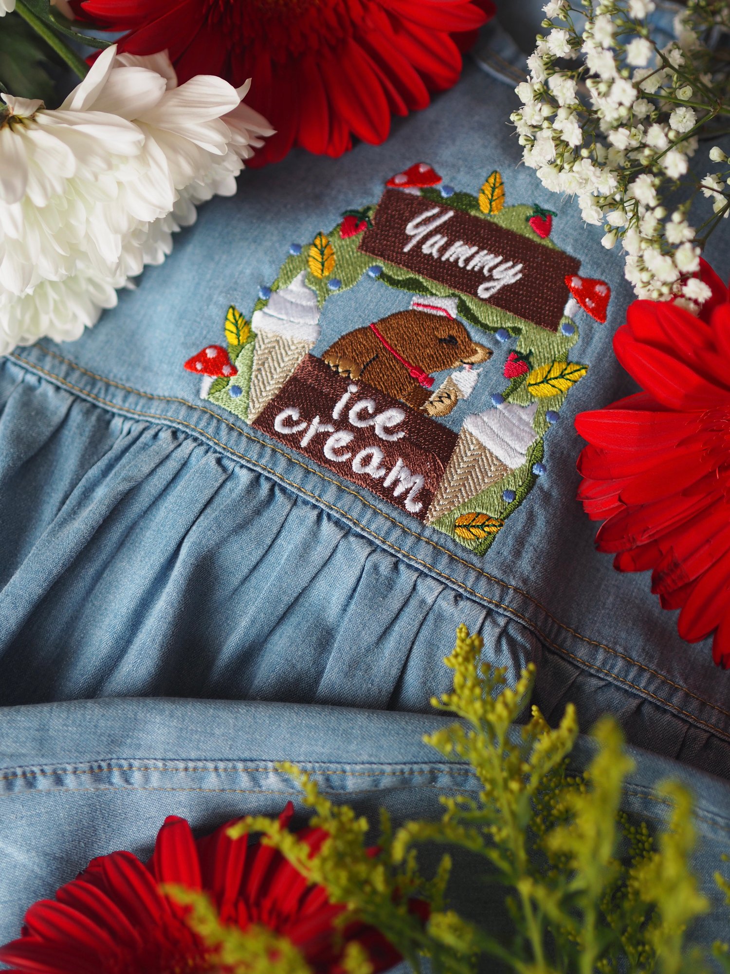 Image of Mole's Ice Cream Shack - Denim Dress 