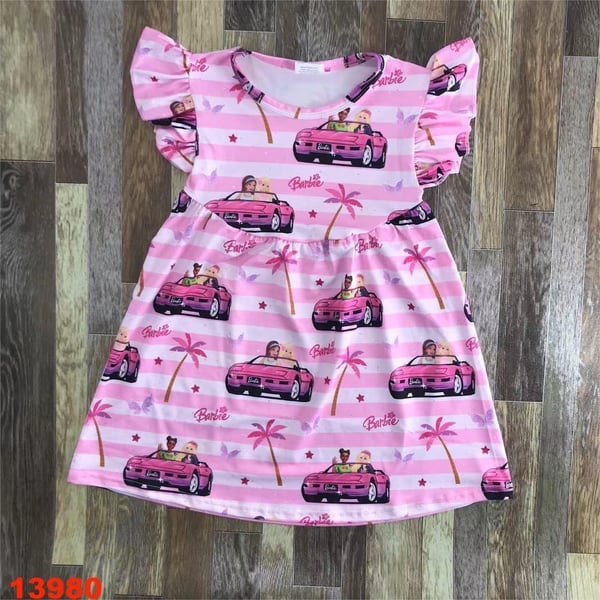 Image of Barbie & Friends car pink dress 