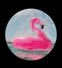 Flaming Floatie sticker