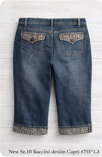Image 7 of New Sz.10 Baccini Denim Capri #755*1.3