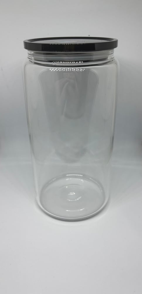 Clear Glass Tumbler (Coloured Lid)
