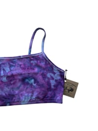 Image 4 of XL/XXL (42) Bralette in Purple Haze Watercolor Ice Dye