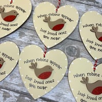 Image 3 of Robin Heart Decoration