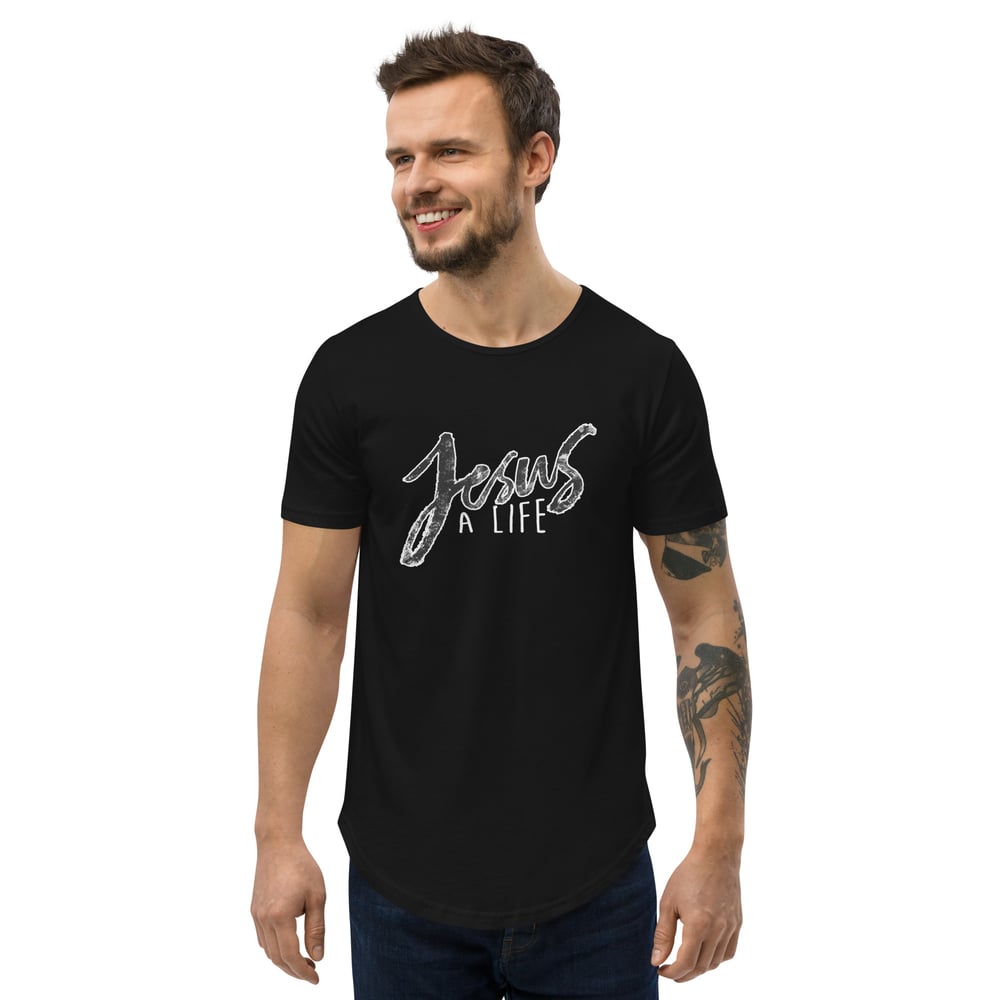 Image of Jesus A Life Men's Curved Hem Shirt