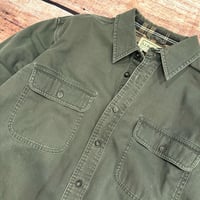 Image 2 of Vintage LL Bean Button Up Flannel Lined (Green)