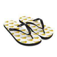 Image 1 of Gold Slice Flip-Flops