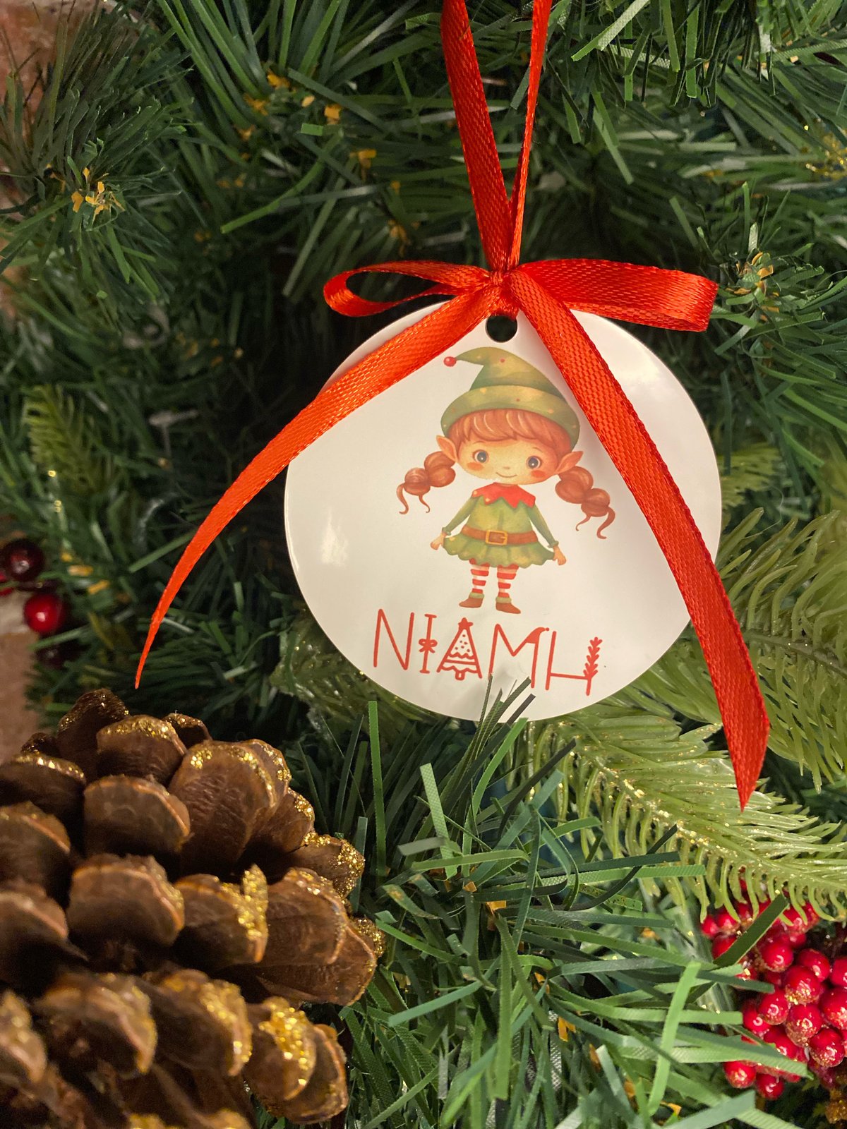 Image of Personalised Elf Baubles