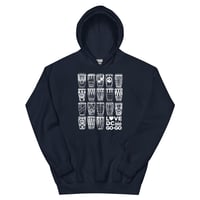 Image 3 of LOVE DC GOGO "CONGO PATTERNS" Unisex Hoodie White Text (see color options)