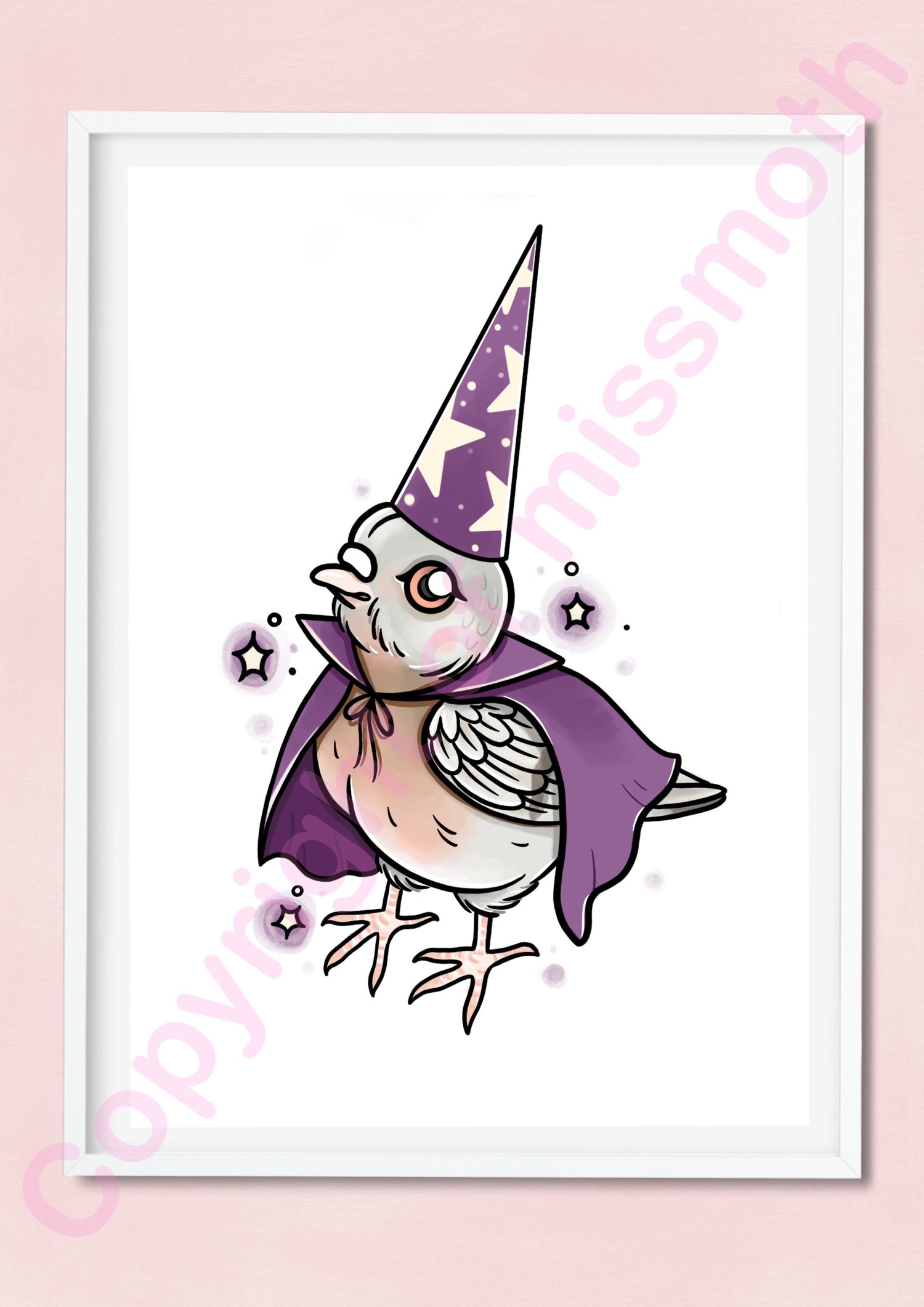 A4 or A5 Wizard Pigeon Print