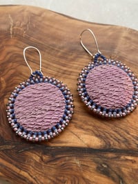 Image 1 of Salmon Skin Earrings - Lavender 