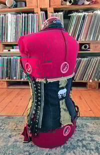 Image 7 of Frayed denim halterneck vest