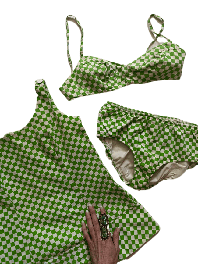 late 60s bikini and mini set