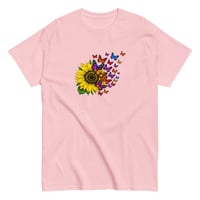 Image 7 of Unisex classic tee, Petals and Painted Wings Sunflower & Butterfly Tee