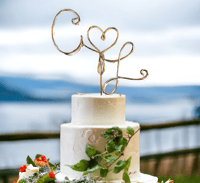 Image 2 of Couples Initials Cake Topper