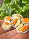 Miniature sandwiches on a ceramic plate 1:12 scale