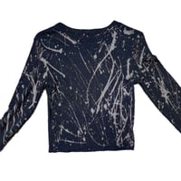 Image 5 of “PIERCED EYES” Custom Hand Painted Baby Long Sleeve Tee MEDIUM