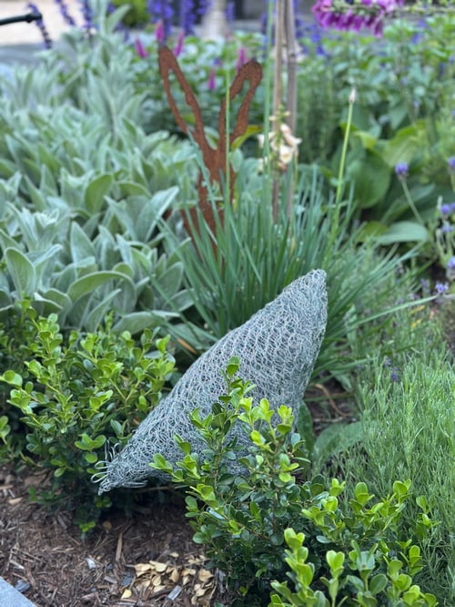 Image of Wire Chicken Sculpture