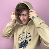 Image 4 of “COWBOY BLUES” HOODIE (SAND/NAVY)