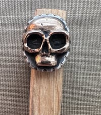 Image 1 of Bronze and Sterling Skull Ring 