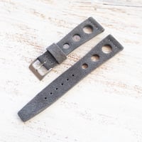 Image 3 of Corfam Style Suede Rally Strap - Grey
