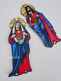Image 1 of Sagrado Corazon de Jesus y Maria Full Body SVG Bundle 