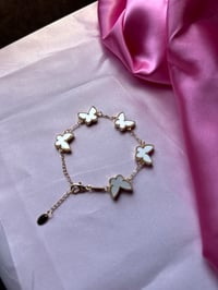 Image 2 of White Butterfly Bracelet 