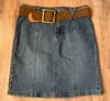 Mid Belted Denim Skirt (Size 5)