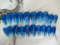 Image 1 of Blue Ombre Press on Nails 