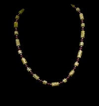 Image 1 of Australian Green Lace Jasper and Garnet Choker 