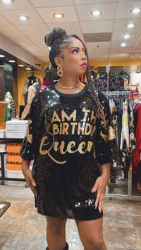 Image 3 of I Am The Birthday Queen Shirt Dress