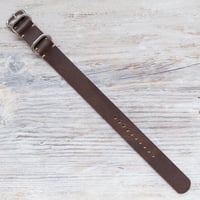Image 2 of 20mm Horween Derby Single Pass Strap - Nut Brown