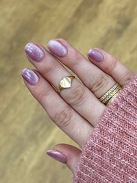 Image 1 of Small Detailed Heart Signet