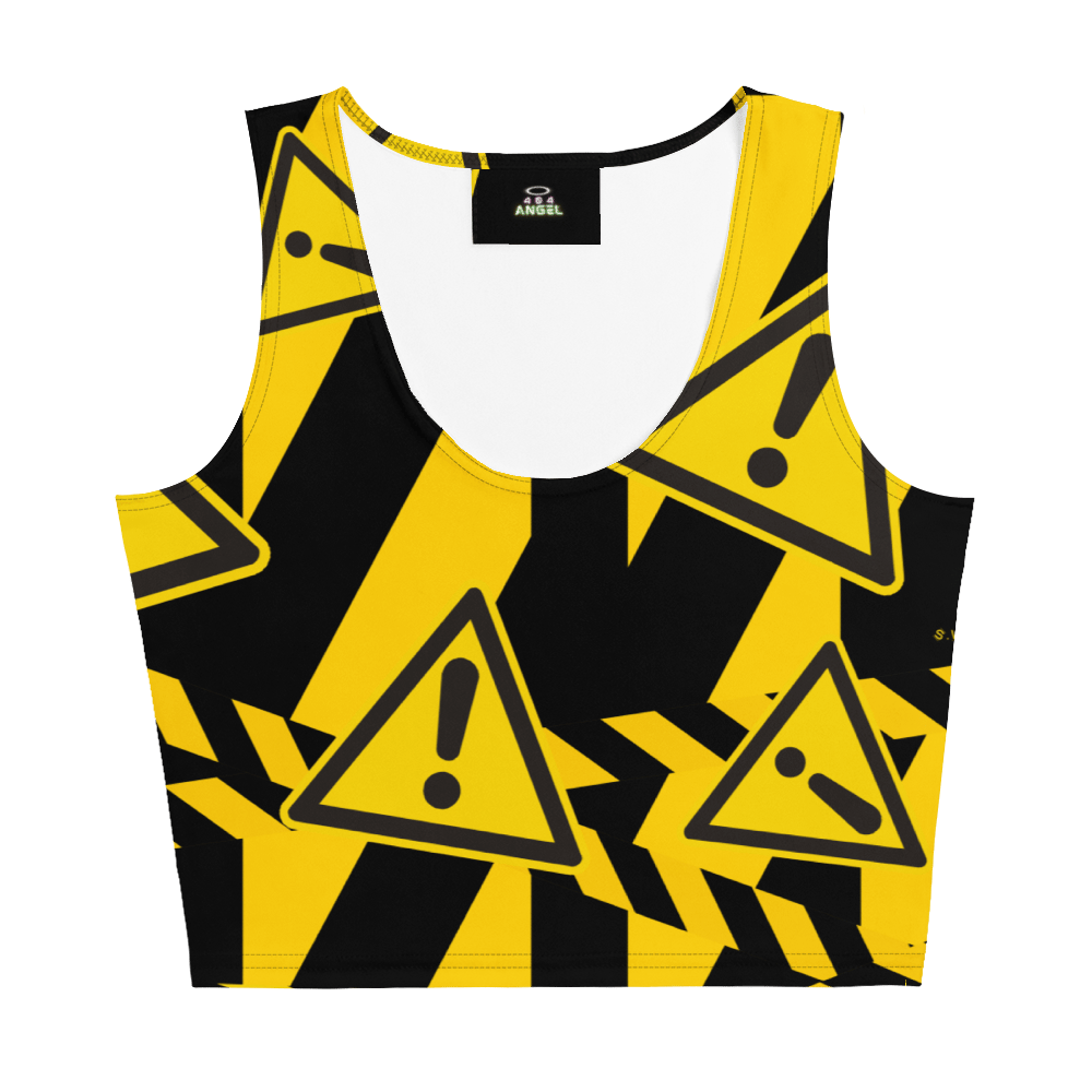 Warning Label Crop Tee