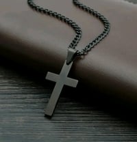 Black Vintage Cross Necklace 