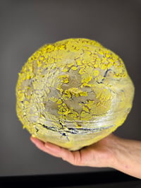 Image 2 of Yellow Crackle Vase #1