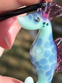 Image 1 of Fancy Seahorse Necklace with Opal