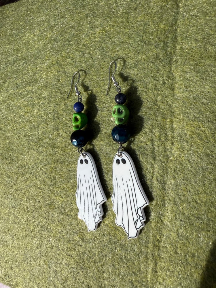 Image of Ghost skull earrings ๐ป๐๐
