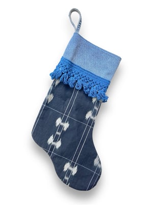 Image of CHRISTMAS STOCKING - JAPANESE IKAT