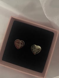 Image 3 of Silver heart earrings