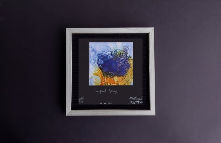‘Liquid Spring’ Ink Tile Print Limited Edition 