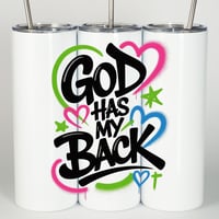 Image 2 of God Has My  Back Tumbler