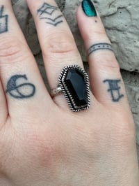 Image 4 of MTO Onyx Coffin Rings