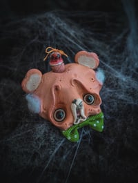 CREEPY TEDDY BEAR BROOCH #02