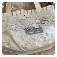 Image 3 of vintage french lace bucket bag 