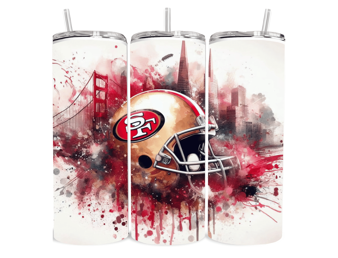 Image of 20 oz Football 49er's Stainless Steel Insulated Tumblers 