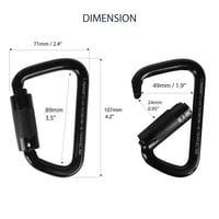 Image 2 of FUSION Steel 50KN Auto Lock Carabiner