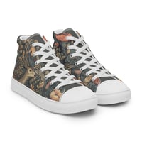 Image 2 of Boho Nature Cottagecore Inspired Deer In a Forest Women’s high top canvas shoes