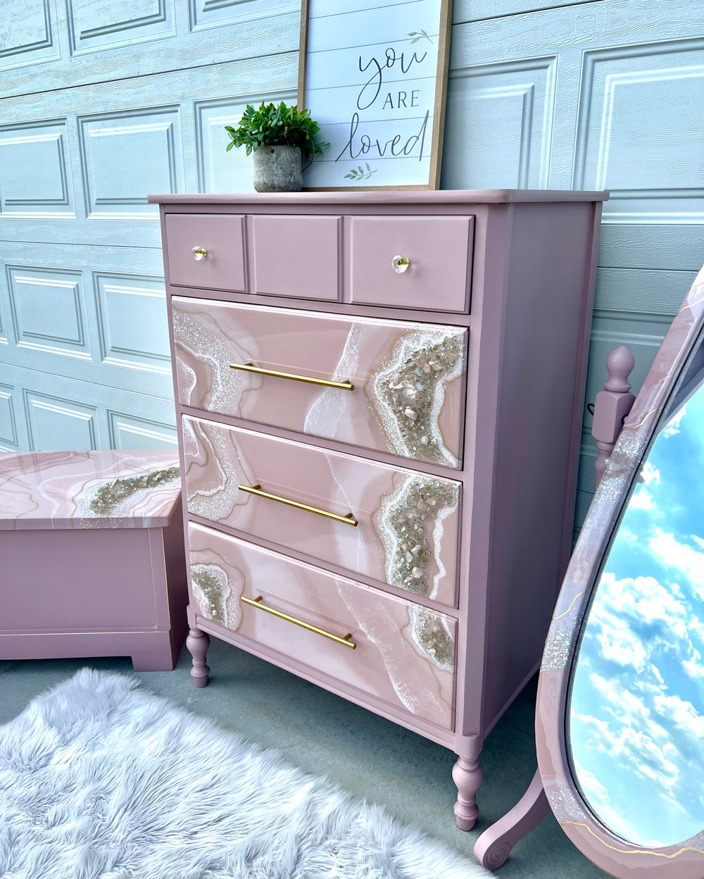 Image of Crystalline Rose Chest of Drawers 