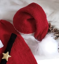Image 3 of Newborn knitted set for photoshoots | red | winter | christmas