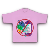 Image 1 of "No 2 Drugs" Pink Oversized Tee 